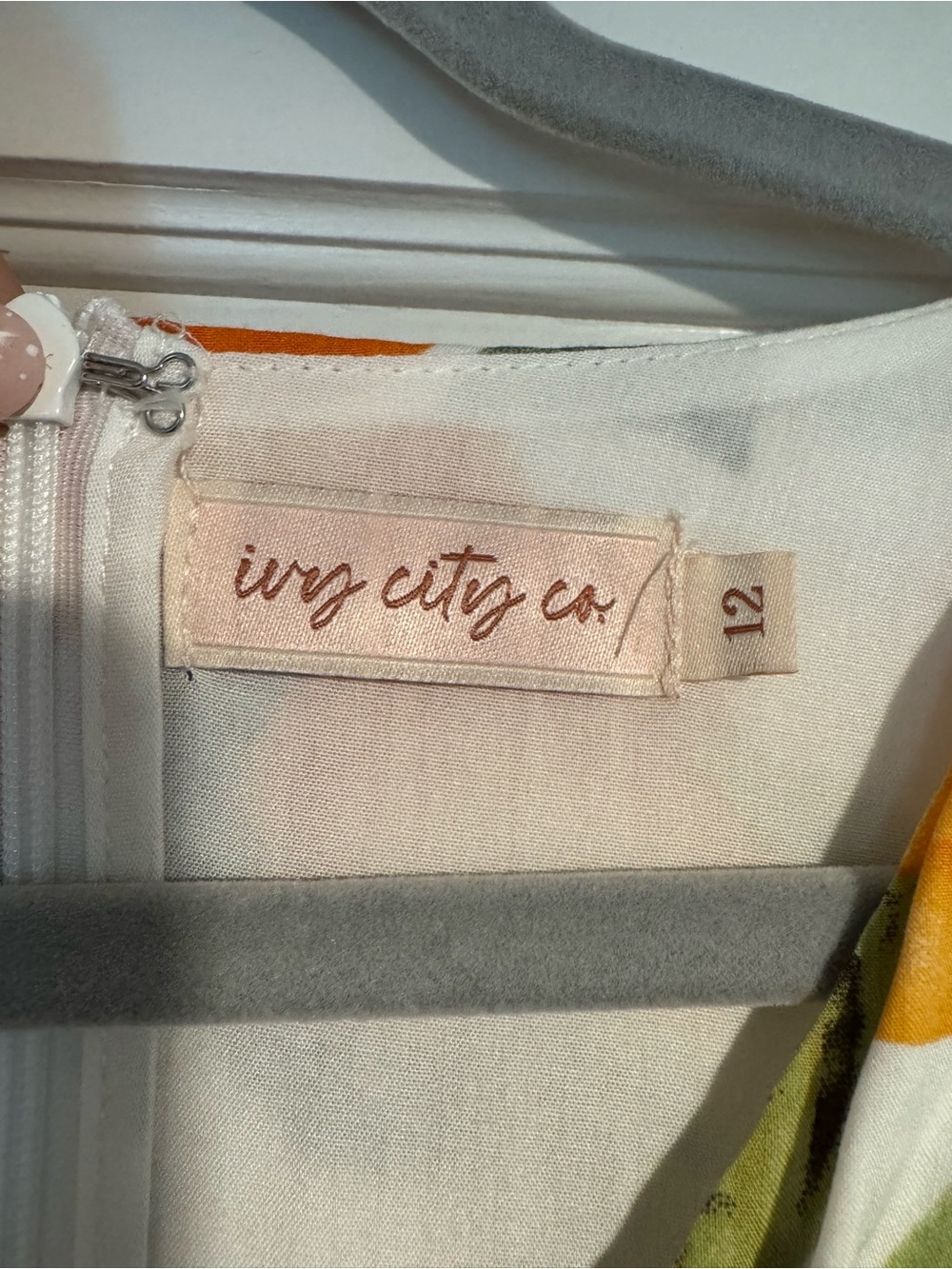 Ivy City Co White Citrus-Print Maxi Dress - Picture 2 of 3